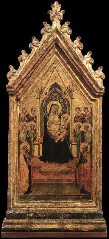 DADDI, Bernardo Madonna and Child Enthroned with Angels and Saints dfg Sweden oil painting art